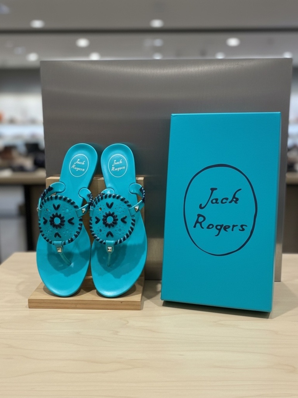 🏝️Jack Rogers Georgica Jelly Sandals Blue/Midnight Navy Size 9 NIB